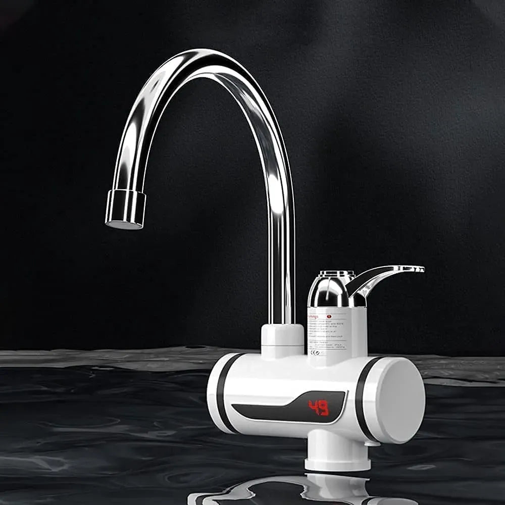 Instant Hot Water Tap Electric Instant Water Heater Boiling Water Tap 220V Water Heaters Faucet Fast Hot Water Tap with LED Digital Display for Kitchen Bathroom Facilities
