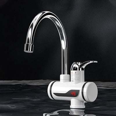 Instant Hot Water Tap Electric Instant Water Heater Boiling Water Tap 220V Water Heaters Faucet Fast Hot Water Tap with LED Digital Display for Kitchen Bathroom Facilities