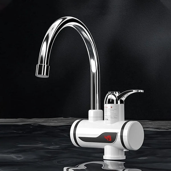 Instant Hot Water Tap Electric Instant Water Heater Boiling Water Tap 220V Water Heaters Faucet Fast Hot Water Tap with LED Digital Display for Kitchen Bathroom Facilities