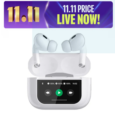 Airpods_Pro A9 ANC/ENC Dauble Dark Noise Reduction Battery Display Touch Control Bass Boosted Sound Quality Bluetooth Wireless Earbuds For Android and iOS/Airpods pro/Airpods pro black/Ambie/Airpods