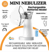 Soundless Mini Nebulizer (Portable & Handheld Mesh Nebuliser) - Rechargeable Lithium-Ion, Kids & Adults