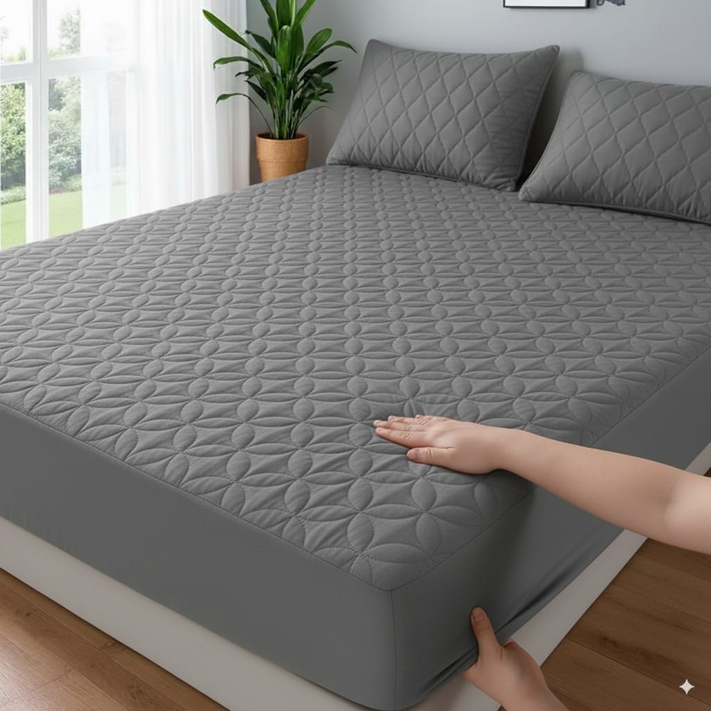 Quilted Waterproof Mattress Protector 100% WATERPROOF MATTRESS COVERS