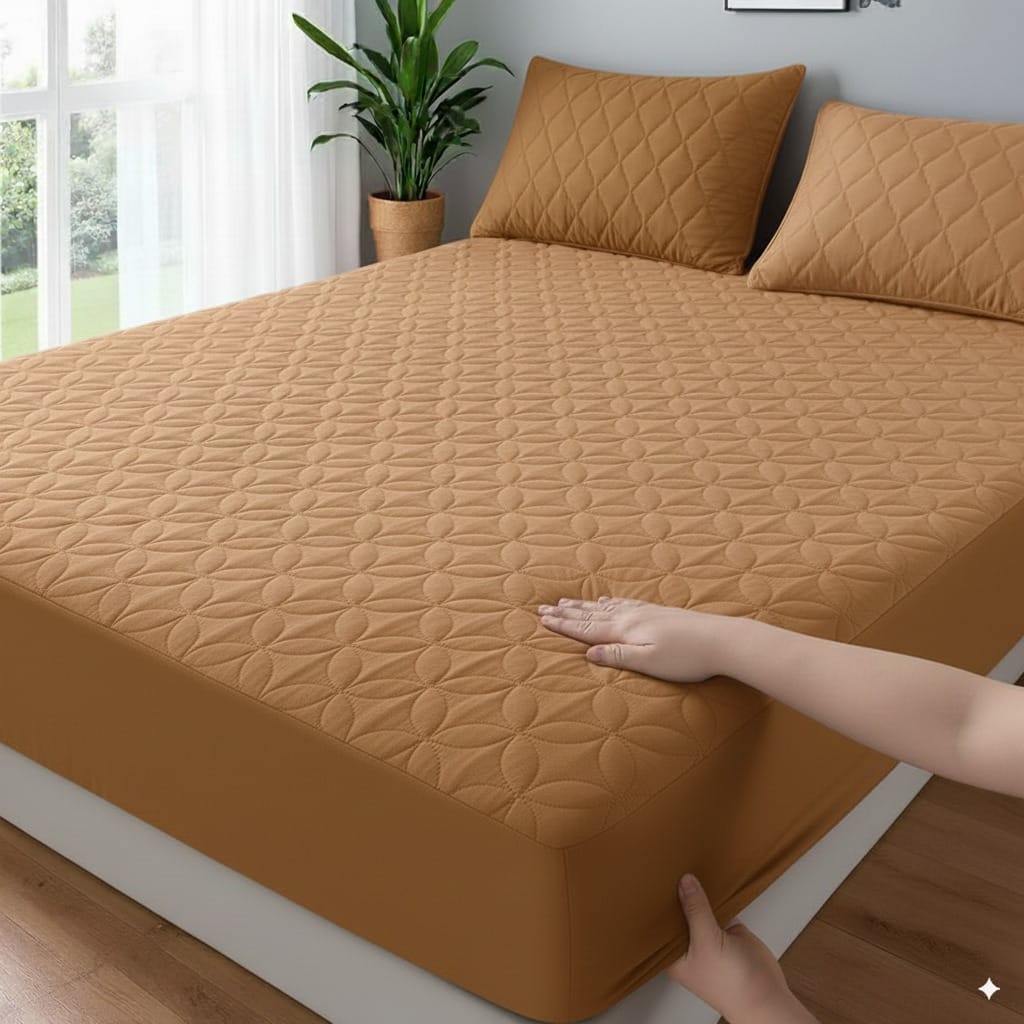 Quilted Waterproof Mattress Protector 100% WATERPROOF MATTRESS COVERS